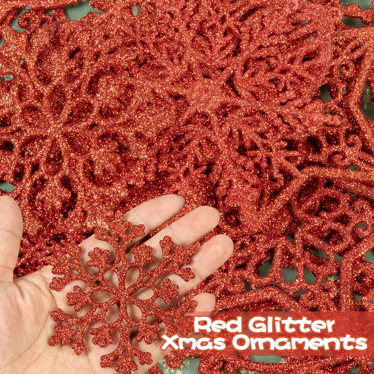 Adornos para árbol de Navidad - 42 piezas, invierno, 2023