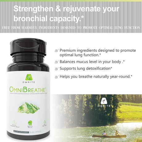 Suplementos de Alivio del asma salud bronquial Omnite