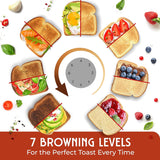 tostadora 2 rebanas con 7 niveles 3 funciones