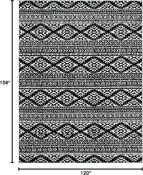 Alfombra Área Tulum - Diseño Tribal Boho, Fácil Cuidado, TUL272Z