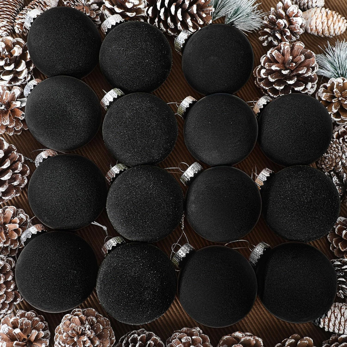 3.15 Pulgadas adornos de Navidad de Terciopelo Liliful