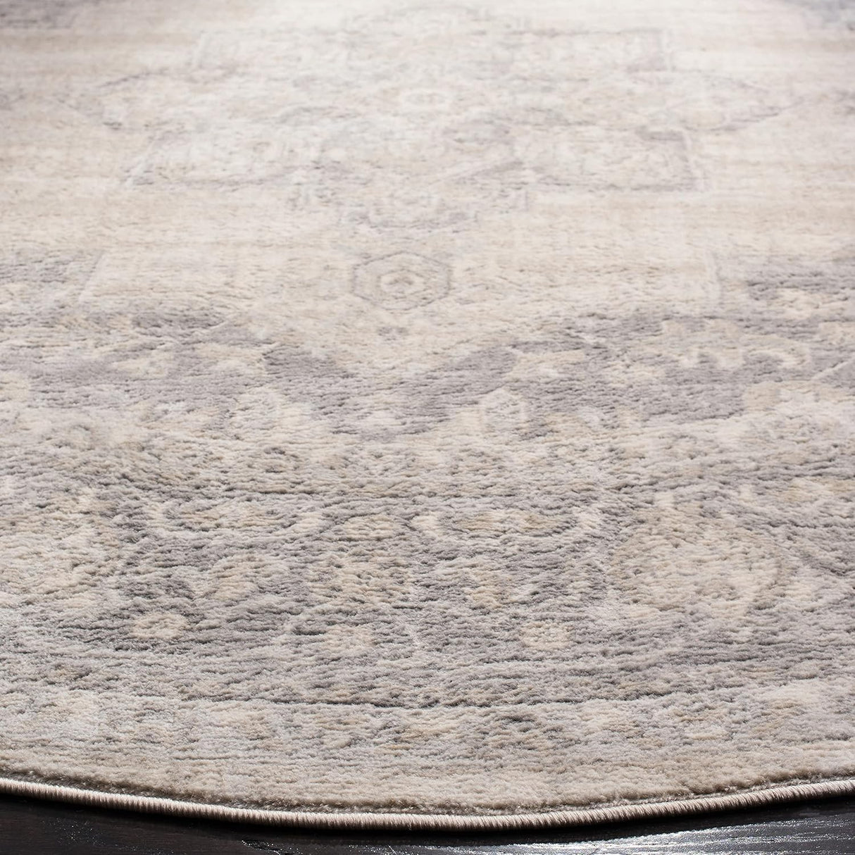 Alfombra Redonda Medallón Desgastado, Ideal para Áreas Tráfico (BNT865B)