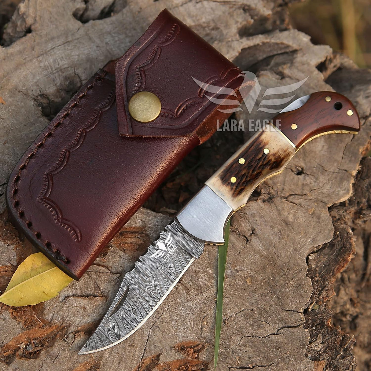 Cuchillo de bolsillo de caza plegables hechos a mano acero