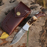 Cuchillo de bolsillo de caza plegables hechos a mano acero