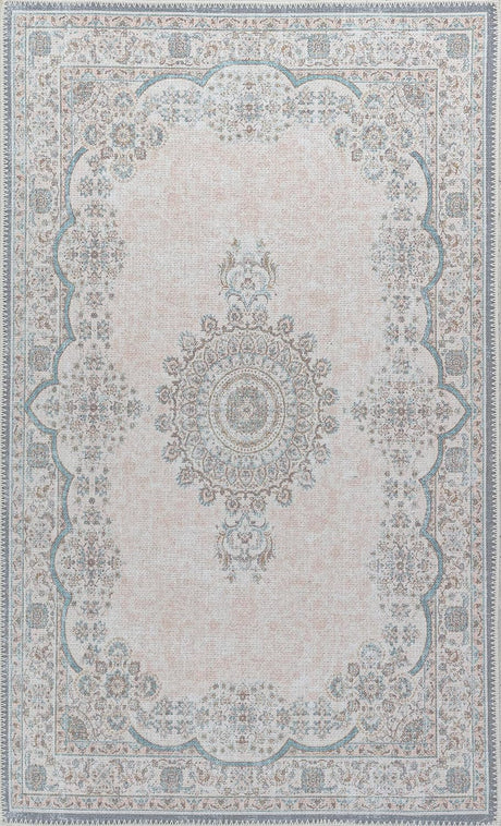 Alfombra Adiva Lavable a Máquina 2x3 Antideslizante Vintage