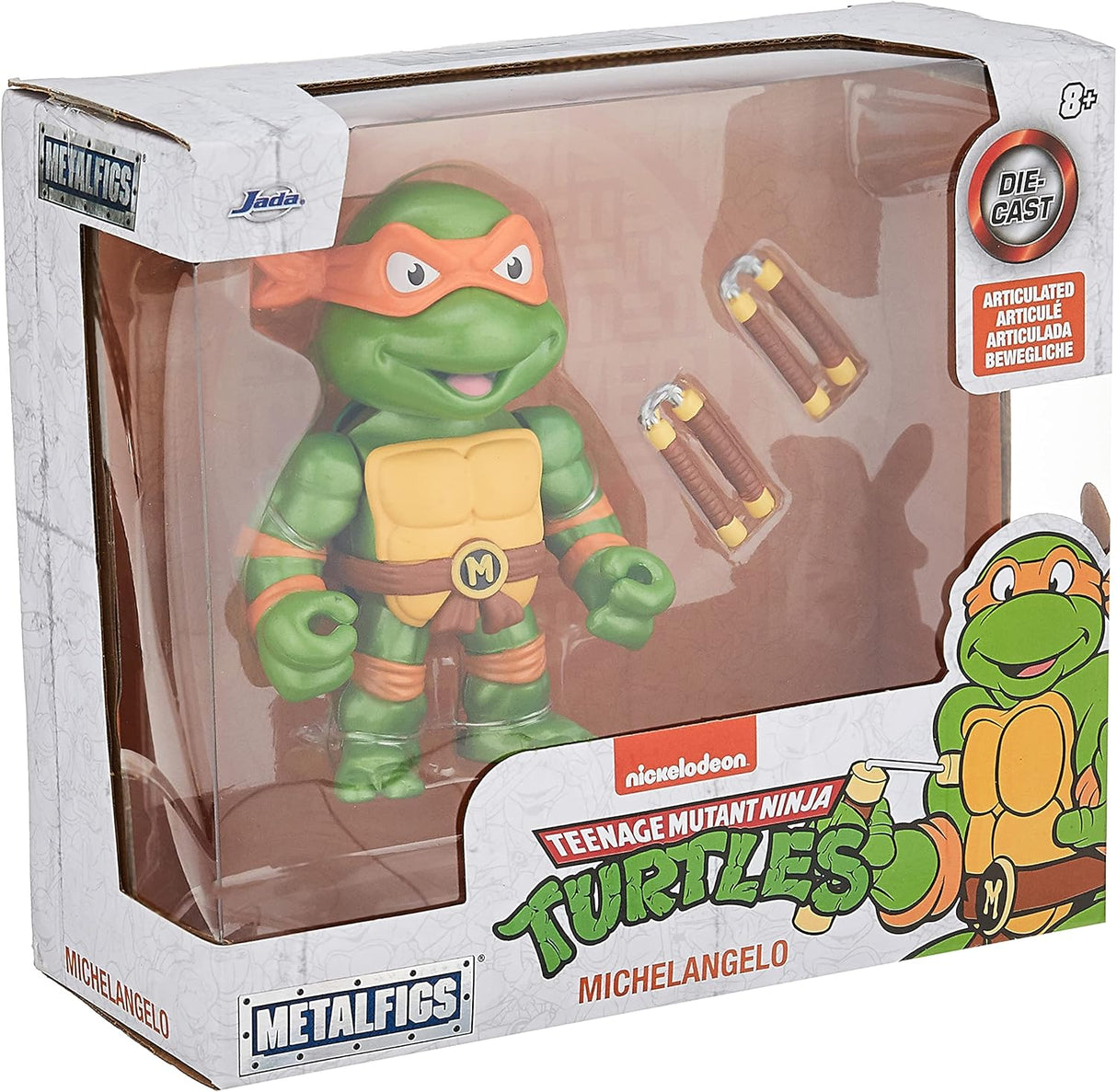 Figuras de Hielo TMNT Michelangelo 4” De Acero Die-cast