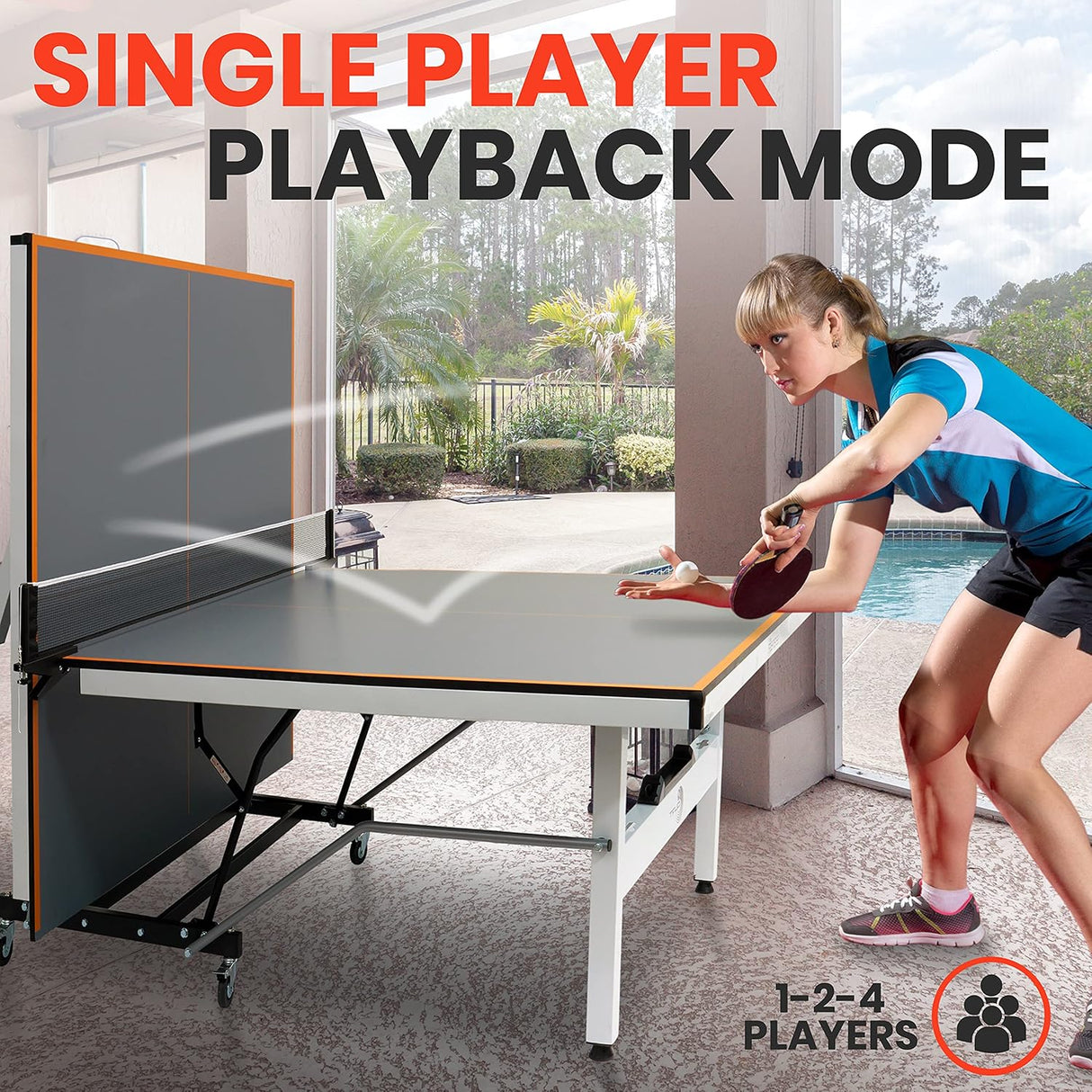 Mesa de tenis duradera plegable SERENELIFE SLPPTB22