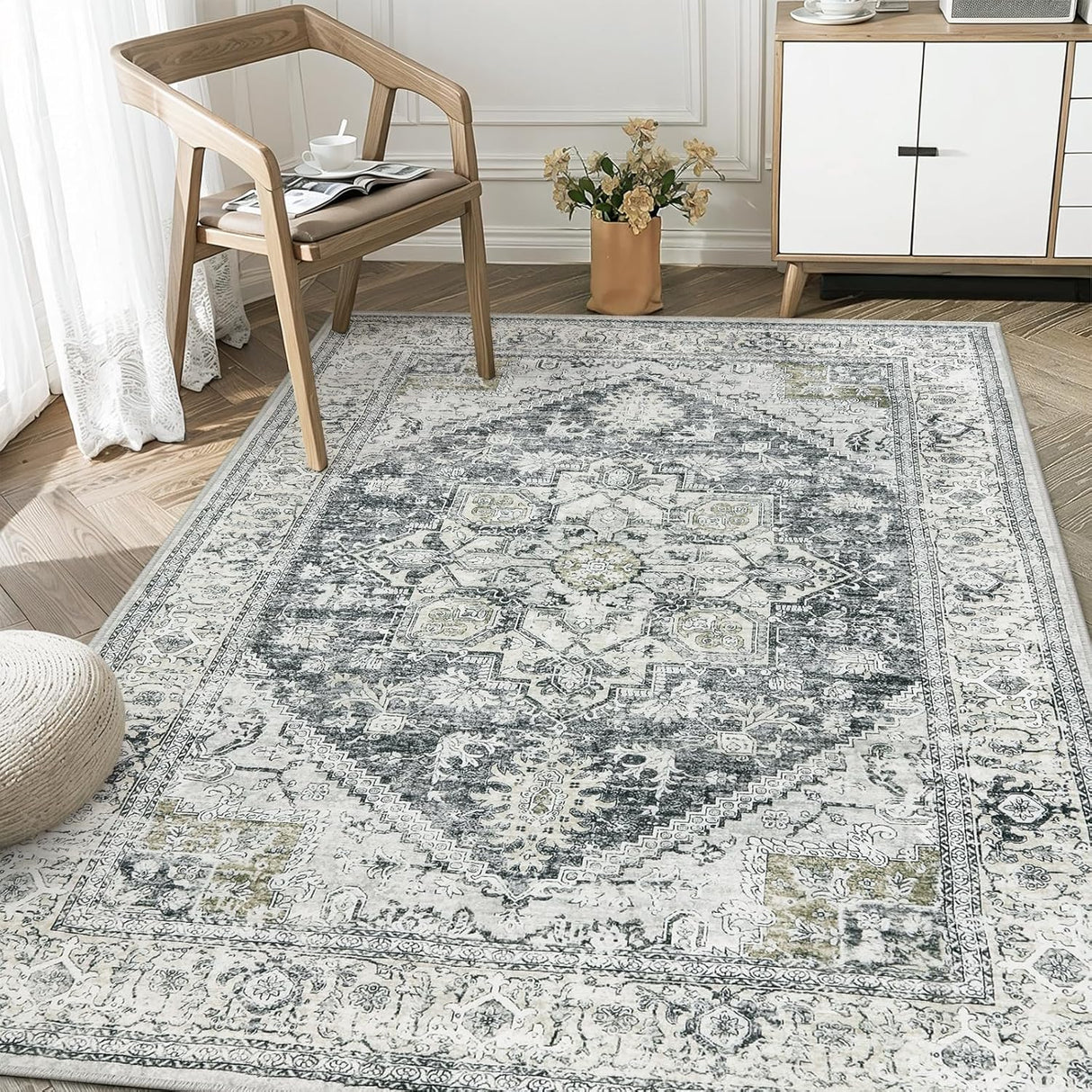 Alfombra Lavable 4x6 LIVEBOX Boho Vintage Antideslizante