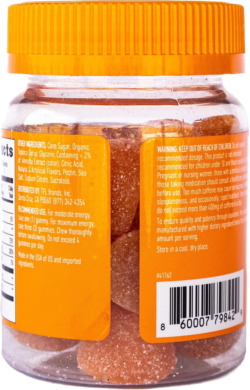 Energy Gummies, Caffeine Plant-Based, 1125mg, 15ct
