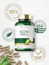 Suplemento Carlyle Cápsulas de frutas Noni de 3000 mg 240 u