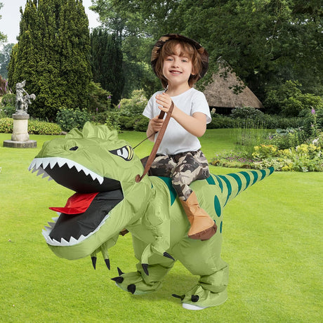 Disfraz Inflable Casa T-Rex para Niños, Divertido, Halloween
