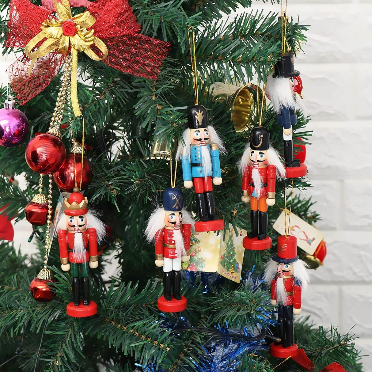Adornos de Navidad Nutcracker BlueSpace, set de 5 para árbol