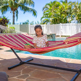 Hamaca SUNCREAT con soporte, dos personas, tela acolchada, 12ft