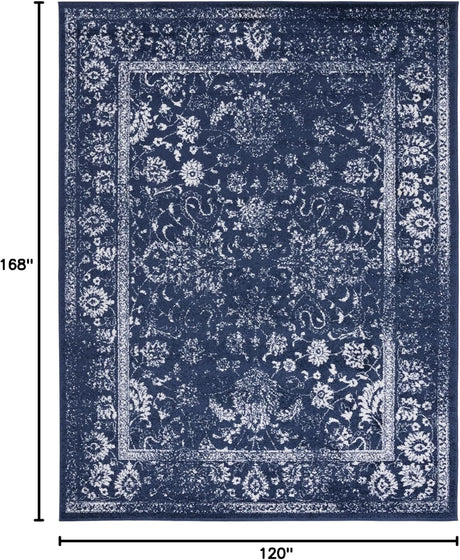 Alfombra de área, diseño oriental desgastado, modelo ADR109N