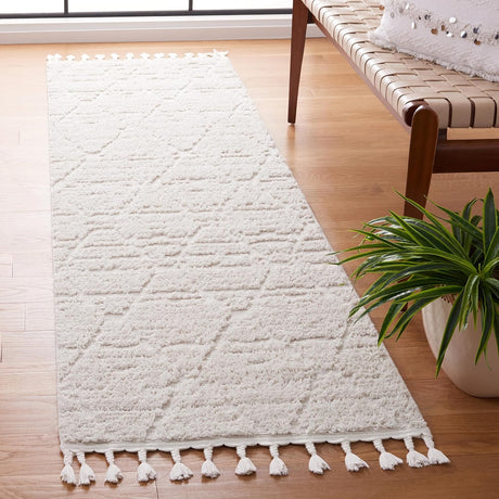 Alfombra Runner Marrakesh, Diseño Boho con Flecos, MRK517C-218