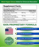 Suplementos Nicotinamida con CoQ10 (120 cápsulas)  500 mg