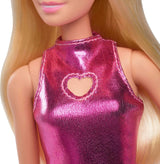 Muñeca Fashionistas Barbie #230, Vestido Metalizado, Accesorios