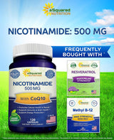 Suplementos Nicotinamida con CoQ10 (120 cápsulas)  500 mg