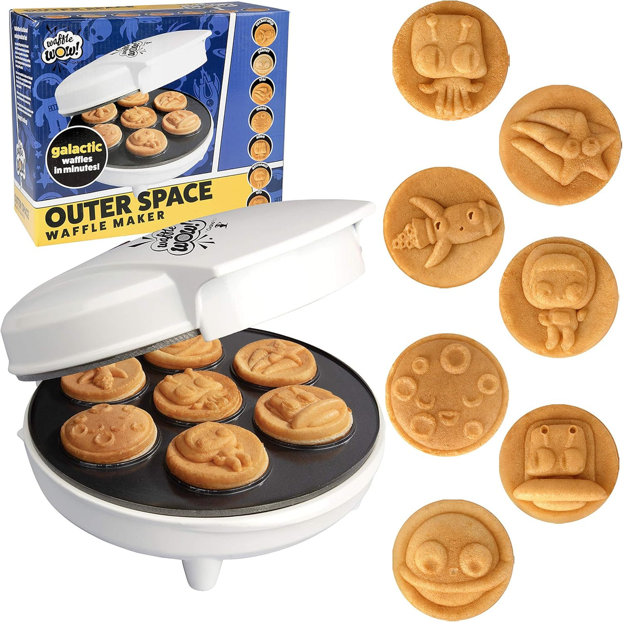 Waffle Maker Espacial - 7 Pancakes Galácticos - Divertido y Rápido