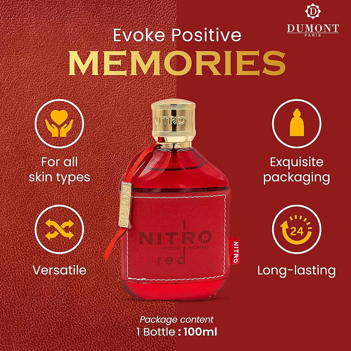 Eau De Parfum de lujo para hombres - NITRO RED