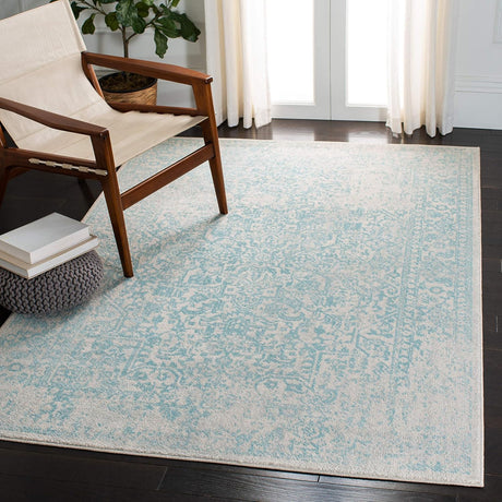 Alfombra cuadrada de diseño oriental, fácil cuidado, modelo EVK256J