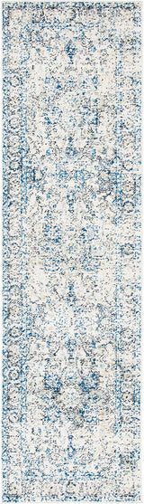 Alfombra Runner Medallón Copo de Nieve, Diseño Desgastado, MAD603F