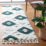 Alfombra Runner Shag Marroquí con Borlas, Diseño Boho, MTS688Y-210