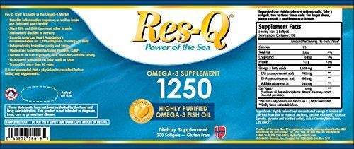 Aceite De Pescado Omega-3 Res-q 1250 200 Cápsulas