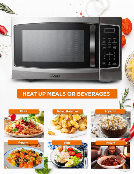 Horno Microondas Comercial Chef 1.3 Cu Ft 1000W con Timer