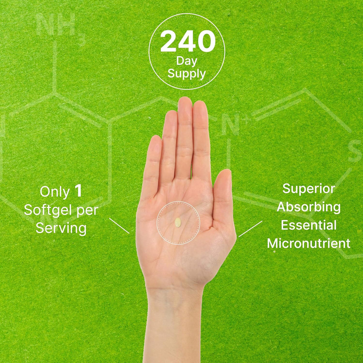 Aceite de Coco Virgen Softgels con Vitamina K2 MK-7 200mcg