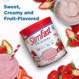 Polvo de reemplazo de comidas sabor fresas y crema original