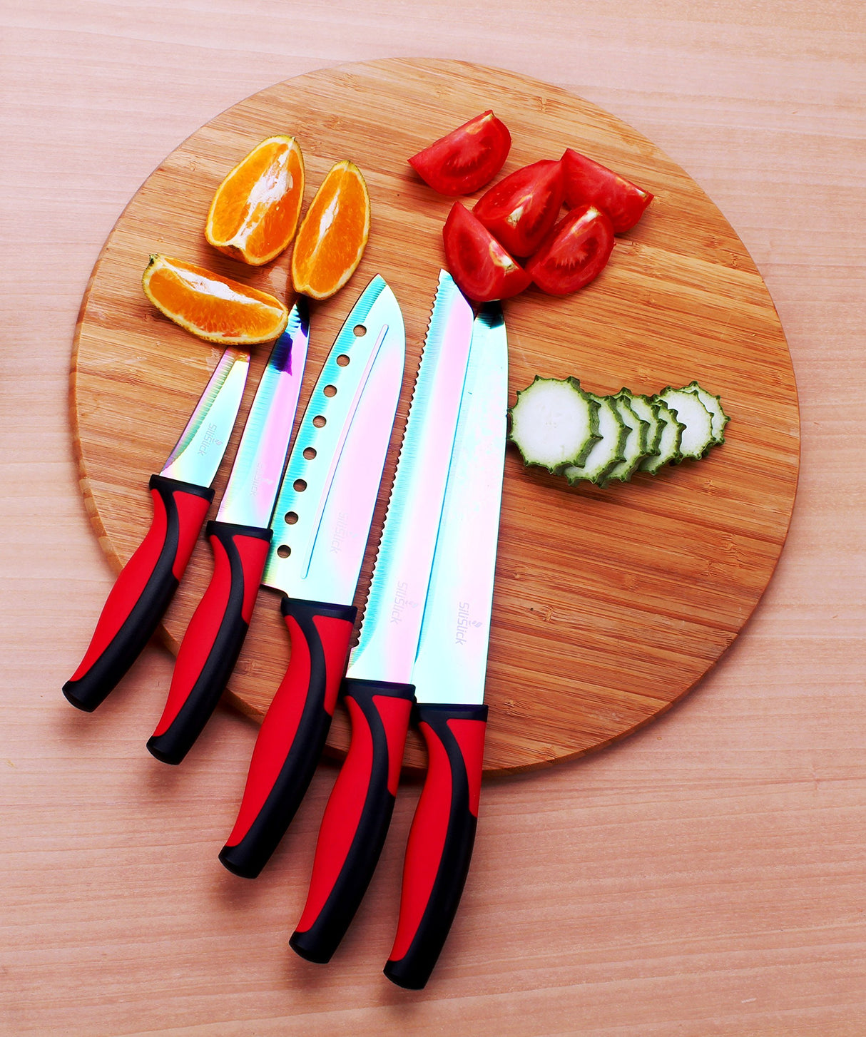 Juego de cuchillos de cocina SiliSlick 5 cuchillos elegantes