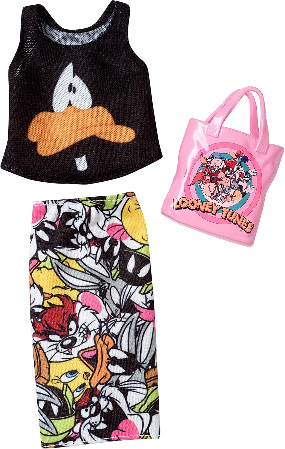 Barbie Ropa: Looney Tunes Daffy Duck Top y Falda Modelo