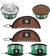 Set de tazones de viaje para perros NFL Vikings, portátil