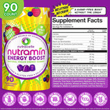 Suplementos de vitaminas Energy Boost sin café sin cafeína