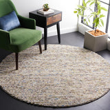 Alfombra Redonda de Lana, Hecha a Mano, Ideal para Áreas de Tráfico (NAT620D)