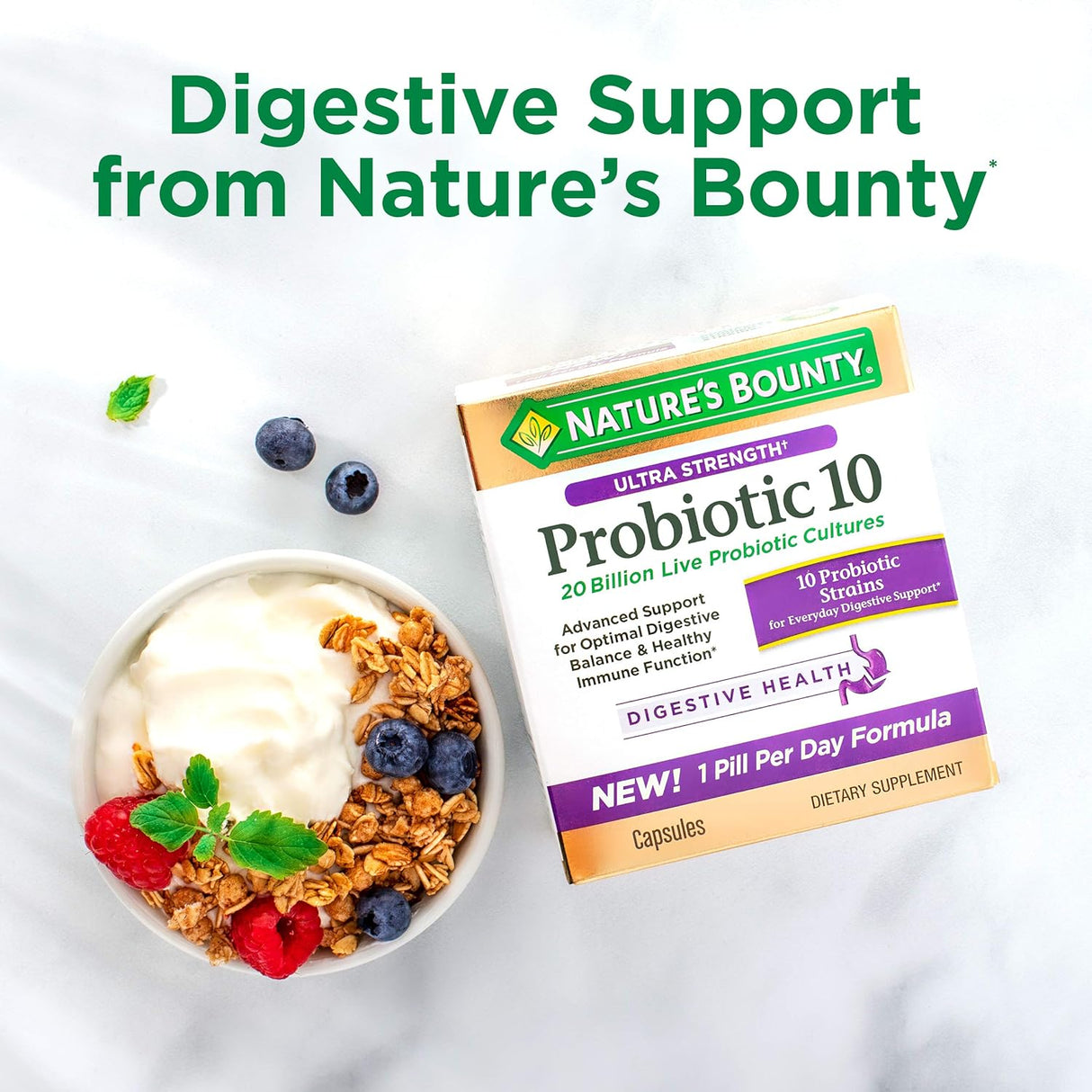 Suplementos Probiotic by Nature's Bounty  salud digestiva