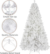 Árbol de Navidad Artificial de 7.5ft con Soporte Plegable