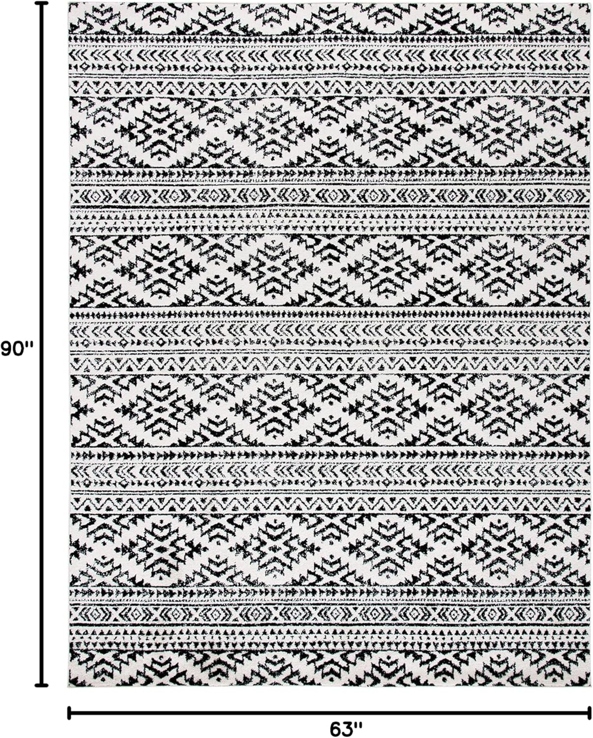 Alfombra de área, diseño tribal marroquí, fácil cuidado, TUL272B