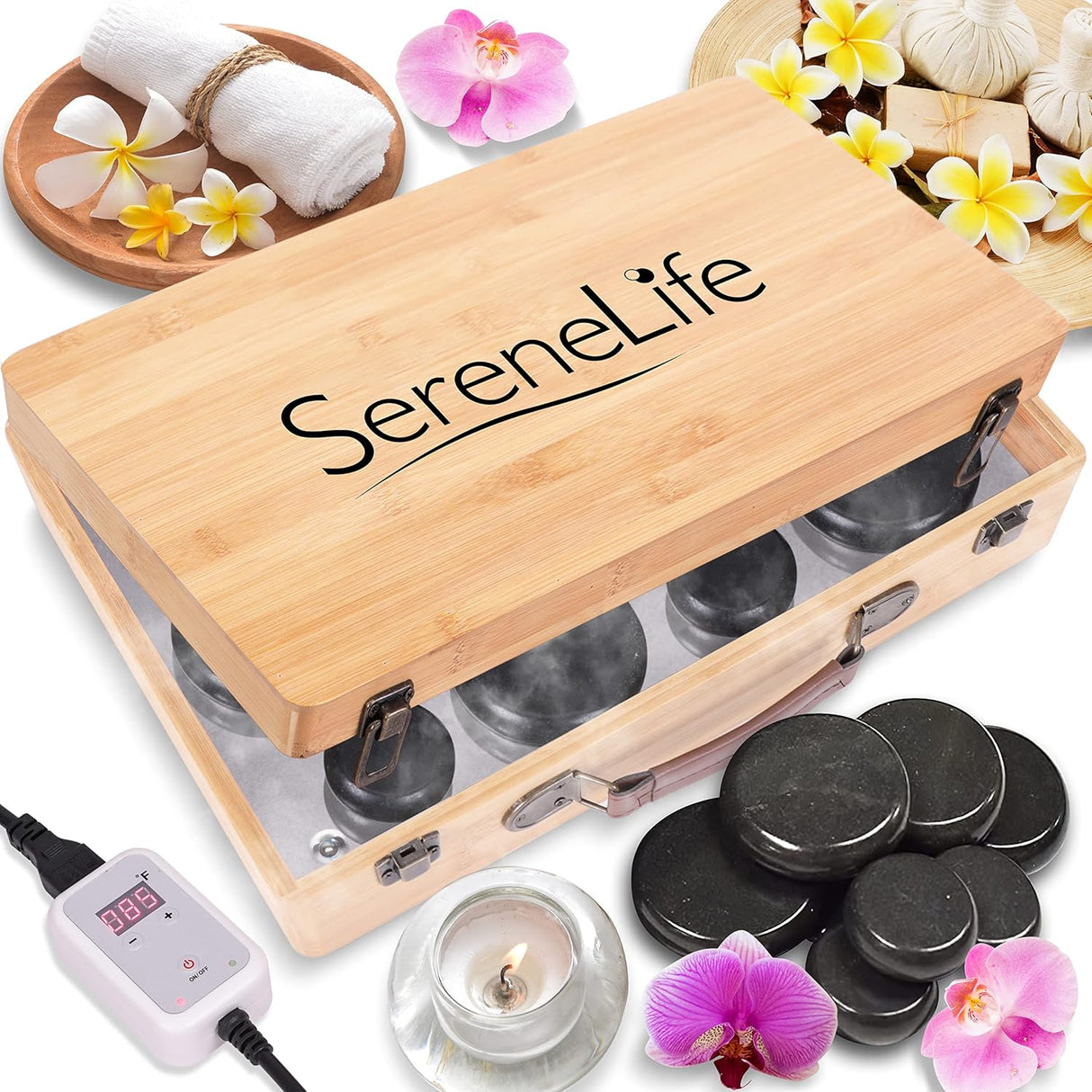 Piedras para Masajes Juego 12  SereneLife  PSLMSGST65.5