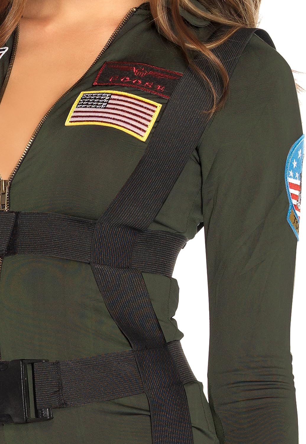 Disfraz de top gun para mujer Tamaño: L