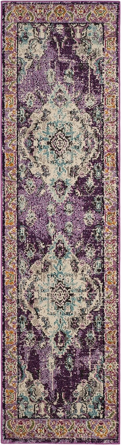 Alfombra Runner Boho Chic Medallón, Diseño Distinguido, MNC243L
