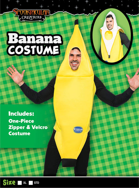 Disfraz de plátano Spooktacular Creations Adulto (X-Large)