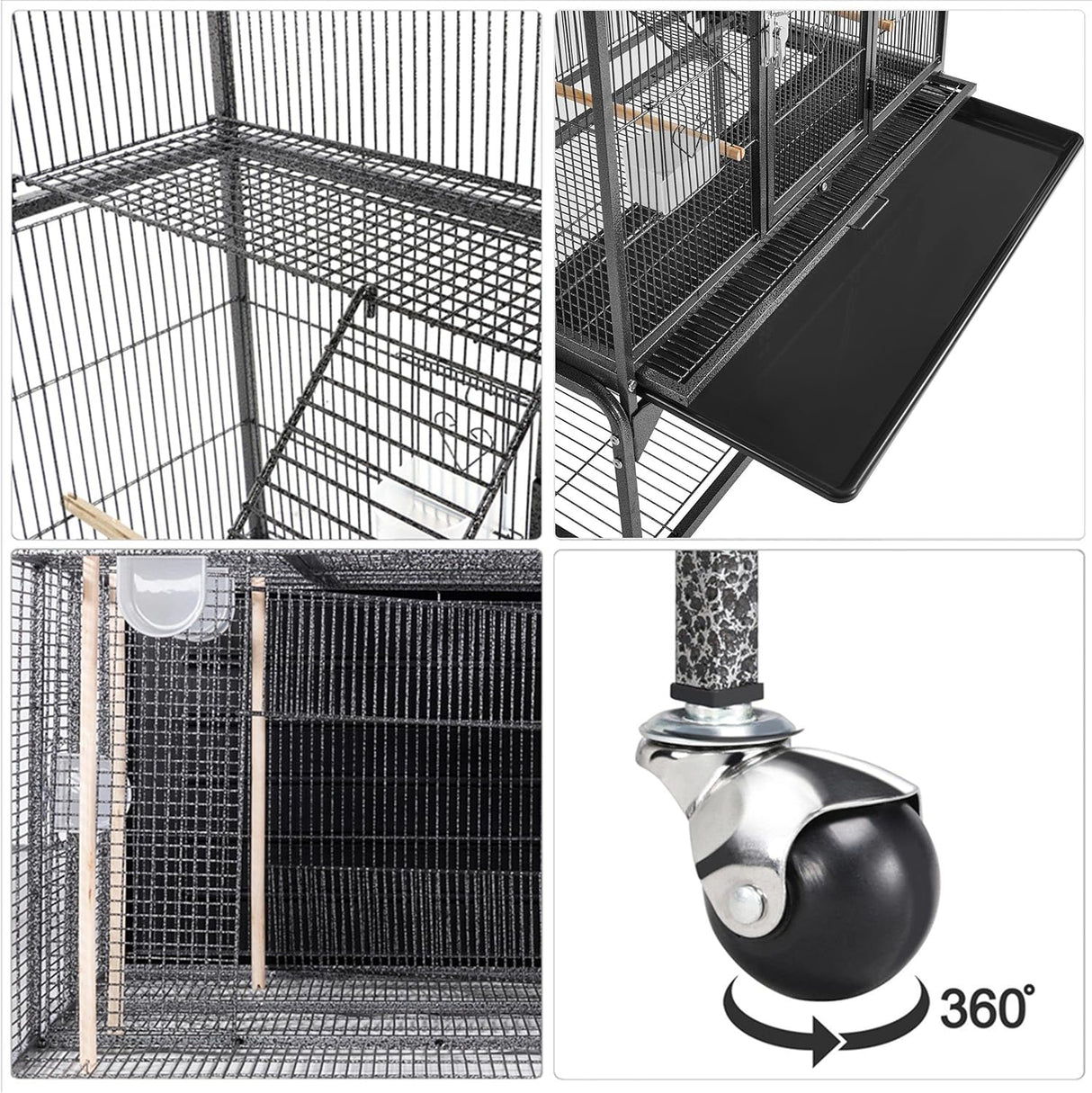 Jaula para aves grande Yaheetech, 69 pulgadas, metal, modelo XL