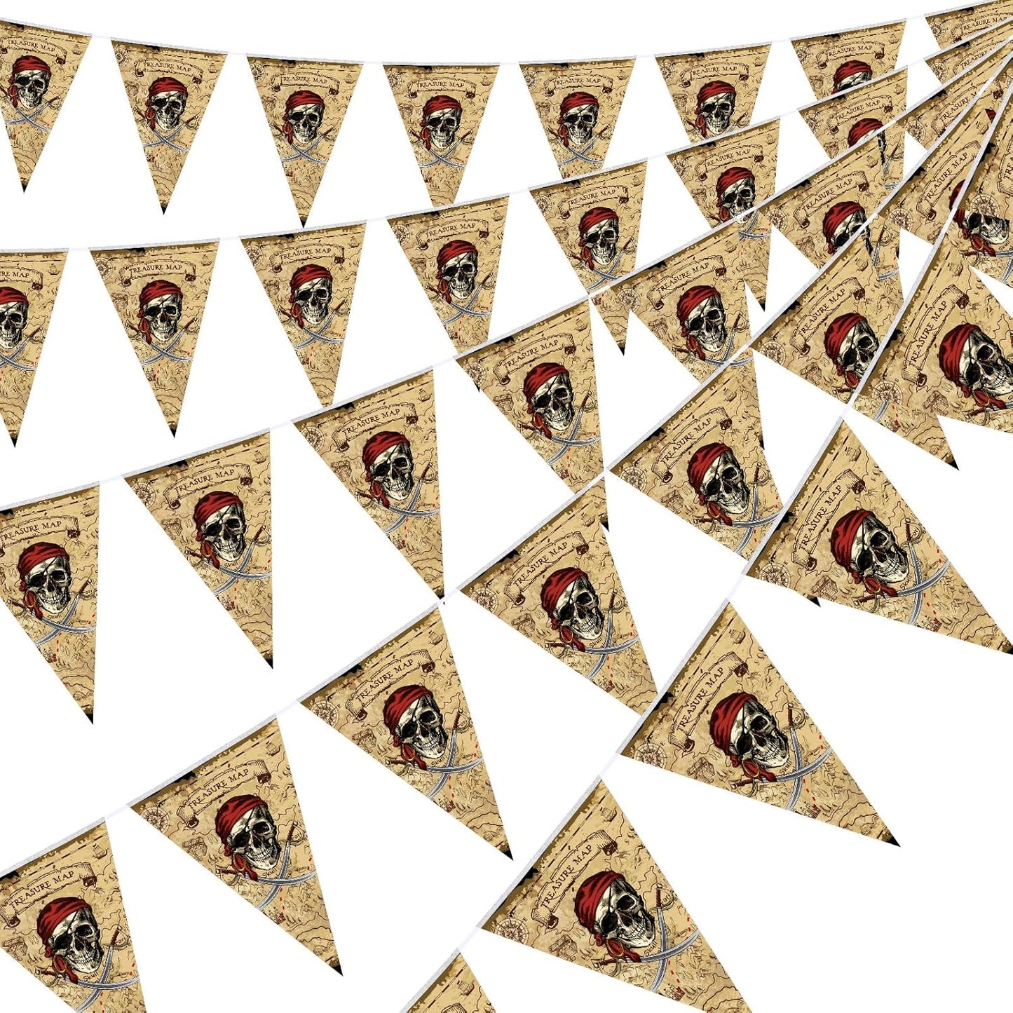 Banderas Piratas Clabby 5 Pcs 49ft para Fiestas y Decoraciones