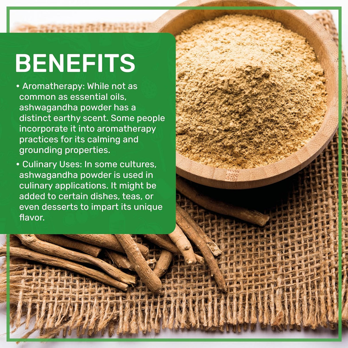 Polvo de raíz de Ashwagandha 1.25 lb Jiva Organics - Puro, No GMO