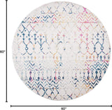 Alfombra Redonda Área Tulum - Diseño Marroquí Boho, TUL270C