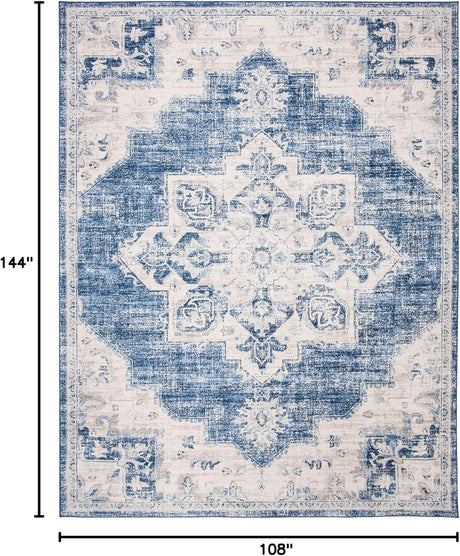 Alfombra de área, diseño medallón, fácil cuidado, modelo BNT865A