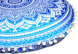 Cojín redondo grande para el suelo, funda otomana, almohada para meditación, cojín de suelo para adultos, puf otomano, fundas de tiro otomano, muebles de sala de manualidades, funda de 22 pulgadas