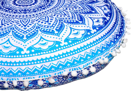 Cojín redondo grande para el suelo, funda otomana, almohada para meditación, cojín de suelo para adultos, puf otomano, fundas de tiro otomano, muebles de sala de manualidades, funda de 22 pulgadas